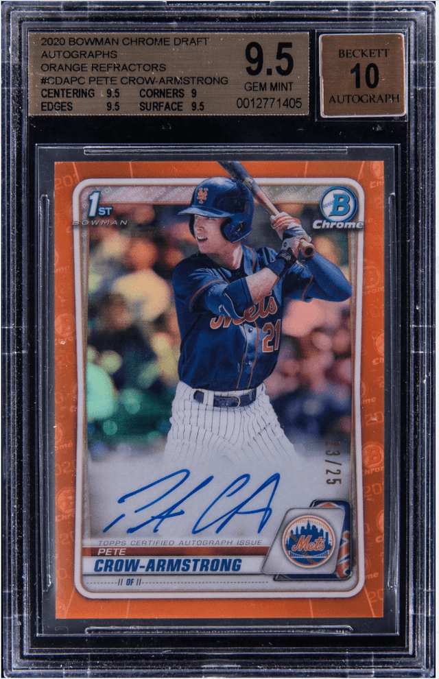2020 Bowman Chrome Pete Crow-Armstrong BGS 9.5
